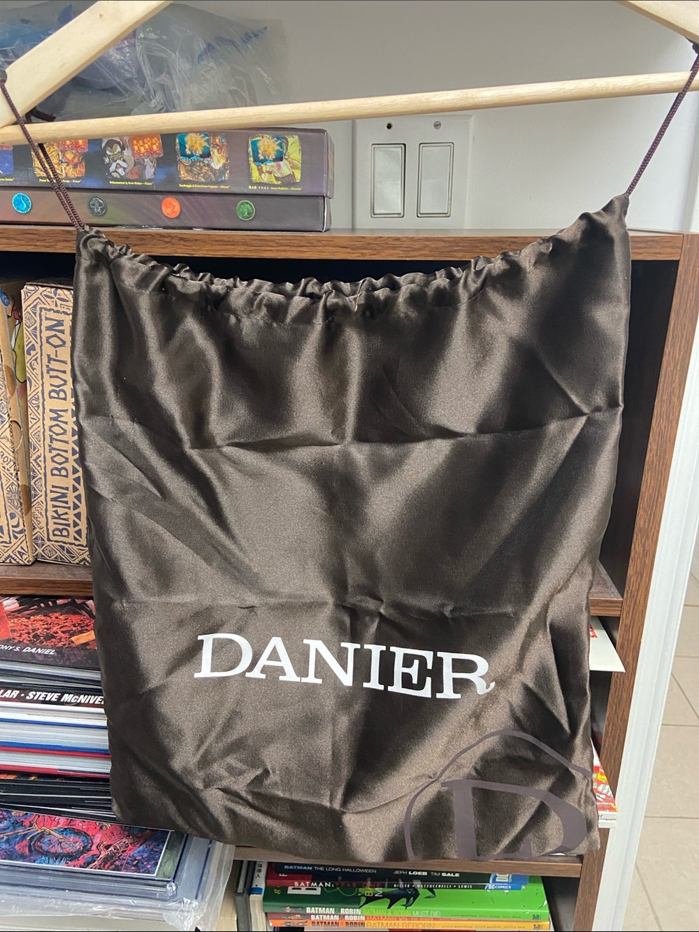 Vintage Danier Dark Brown Satin Logo Dust Bag